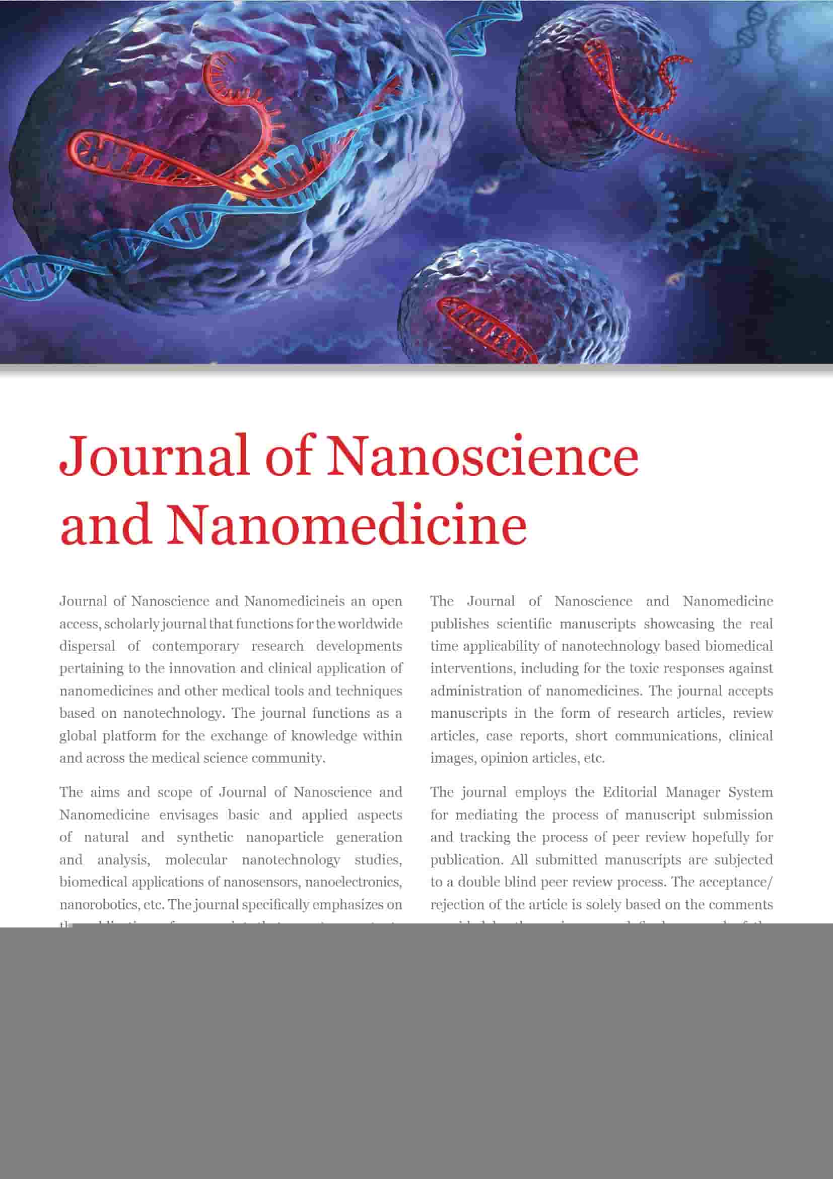  Journal of Nanoscience and Nanomedicine 