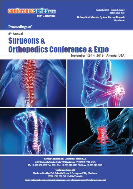 Orthopedics 2016 Conference Proceeding