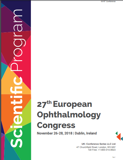 27th European Ophthalmology Congress  November 26-28, 2018 | Dublin, Ireland