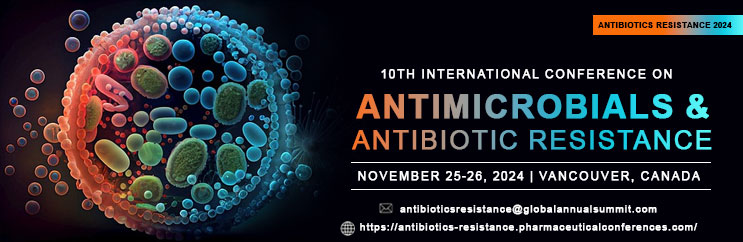 Antibiotic resistance 2024, Antibiotics Conference 2024, Drug resistance, Bacterial infections, Intensive care units, Microbiology, Pharmacology, Infectious diseases, Resistance surveillance, Resistance epidemiology, Antibiotic resistance events 2024,Novel antibiotics, Antimicrobial agents , Antibiotic stewardship
