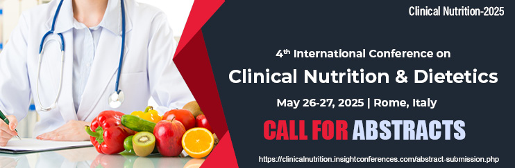 Clinical Nutrition, Dietetics, Nutrition Science, Nutritional Therapy ,Diet Planning, Health & Wellness,  Nutritional Research , Dietetics Conference, Medical Nutrition, Public Health Nutrition, Food Science, Nutritional Interventions, Malnutrition, Nutritional Deficiencies, Personalized Nutrition, Nutrition Guidelines, Nutritional Biochemistry, 