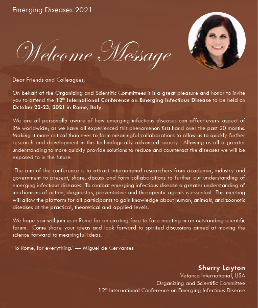 Vetanco International Acknowledgment for Sherry Layton, Vetanco Scientific  Director