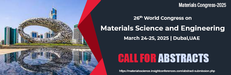 3D Printing, Advanced Manufacturing ,Bio-inspired Materials, Biomaterials ,Carbon Nanotubes, Catalytic Materials, Ceramics, Coatings And Surface Treatments, Composites, Corrosion Resistance ,Crystallography, Electrical Properties, Electron Microscopy, Energy Storage Materials, Fatigue Analysis, Ferroelectric Materials.